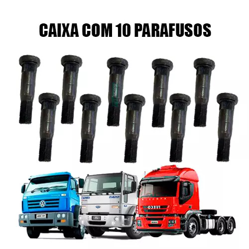 CAIXA 10 PARAFUSO RODA ALUMINIO DIANTEIRA M22-1,5X97,5/108,5 FORD CARGO 1415 142