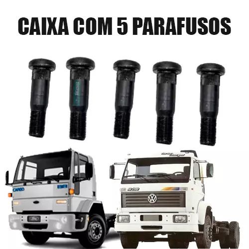 CAIXA 5 PARAFUSO RODA DIANTEIRA M22-1.5X88/96 VW 14150 14170 FORD CARGO 1313 131