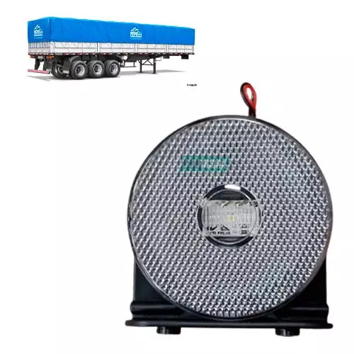 LANTERNA LATERAL LED 85 MM C/ PARAFUSO E SUPORTE MOVEL - CRISTAL (L30110CR-21010