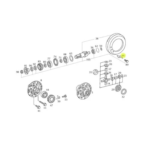 TRAVA DO ANEL ROSQUEADO MERCEDES BENZ 2726 2008 ATE 2010  (3853530173)