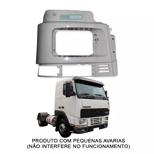 MOLDURA FAROL VOLVO FM10 FM12 1994 A 2003 DIREITO BRANCO *PEQUENO DETALHE DE AVA
