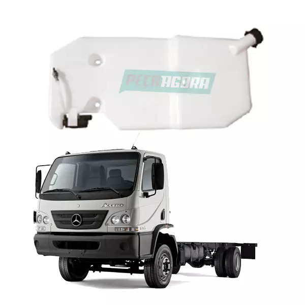 RESERVATORIO LAVADOR PARABRISA COM BOMBA 12V TAMPA MB ACCELO 710 715 915 915C 10