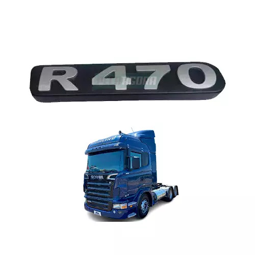 EMBLEMA PLASTICO GRADE CINZA PARA SCANIA SERIE 5 ''R470'' (452302)
