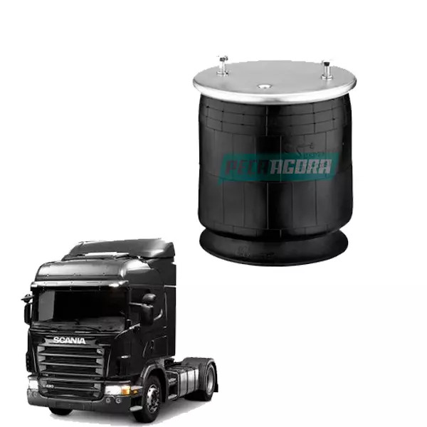 MOLA PNEUMATICA 1T15LR-4 SUSPENSOR 3º EIXO  PARA SCANIA ATE 2008 T124 P94 SERIE