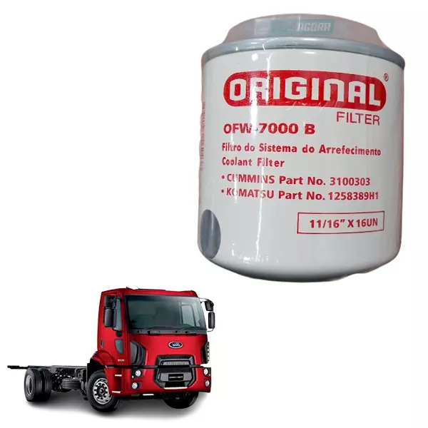 FILTRO AGUA MOTOR VW FORD CARGO CUMMINS SERIE C (TE3121099,)