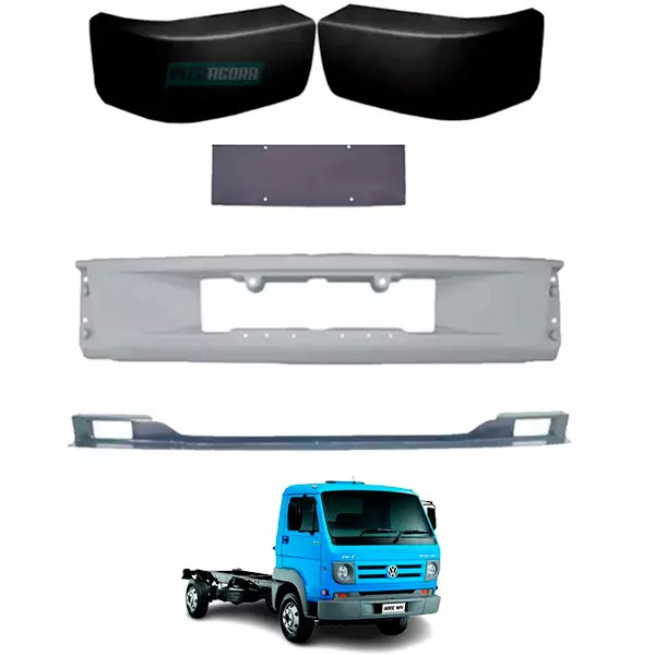KIT PARACHOQUE ACABAMENTO PONTEIRAS SUPORTE PLACA VW DELIVERY 5140 8150 9150 200