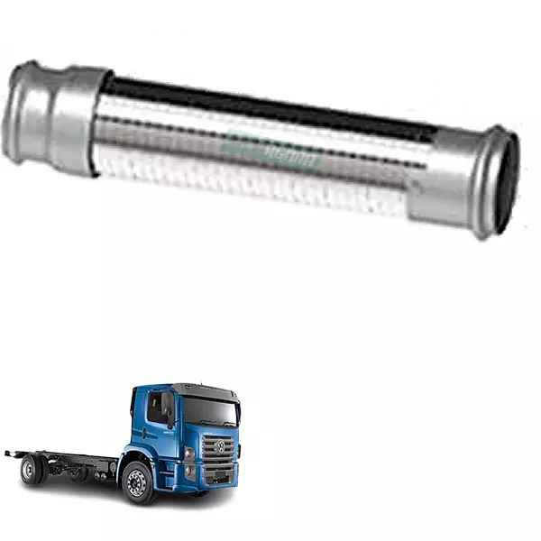 TUBO FLEXIVEL ESCAPE 375MM 3POL VW CONSTELLATION 17280 24280 ADVANTECH EURO 5 IN