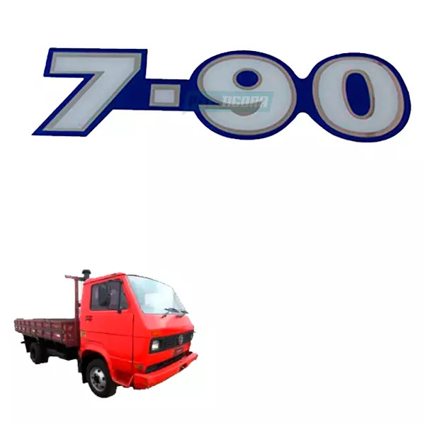 EMBLEMA COLANTE LATERAL 7140 SERIE AZUL VW 7140 (T07853687A)