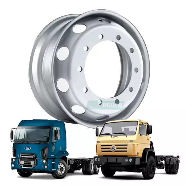 RODA PARA PNEU CAMINHAO 275/80R22,5 SEM CAMARA - PNEU 275 X 22.5 X 7.5 X 10 FURO