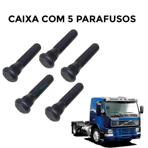 CAIXA 5 PARAFUSO RODA TRASEIRA M22X1,5X105,5/116 VOLVO FH FM ANTIGO (CX.20515519