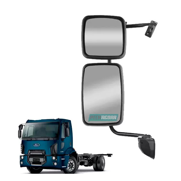 ESPELHO RETROVISOR ESQUERDO MANUAL FORD NOVO CARGO 1319 1517 1519 1719 1722 1723