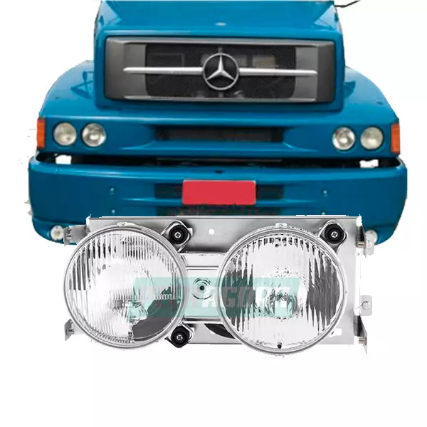 FAROL DIREITO MB 1620 - 2000.. 1218 1938 1632 1634 - COMPLETO COM SUPORTE (69482