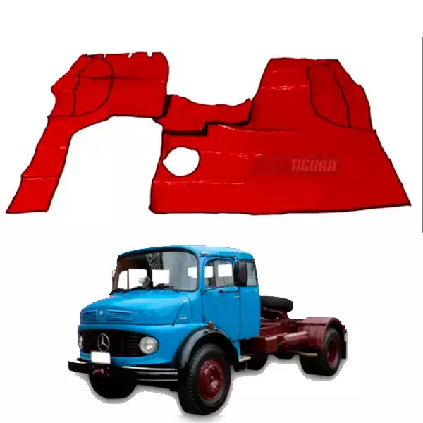 TAPETE VINIL VERMELHO MB 1519 CABINE LEITO (PUES807V)