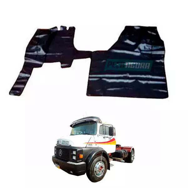 TAPETE VINIL PRETO MB 1524 1525 SEM BANCO DO CARONA (PUES847P)