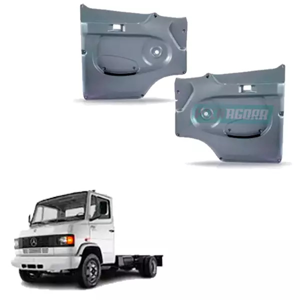 PAR FORRO PORTA CINZA LADO DIR ESQ MERCEDES BENZ 710 ANO 1997 ATE 2009 (K.353-35