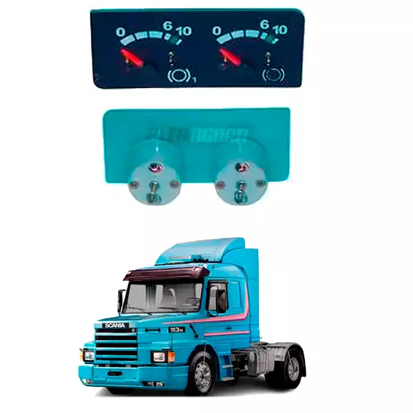 INDICADOR PRESSAO AR 24V PARA SCANIA 113 124 (1434136)