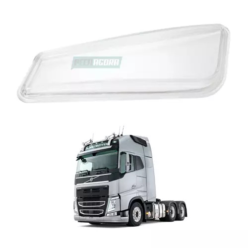 LENTE FAROL AUXILIAR ESQUERDO VIDRO VOLVO FH FM 13 (21118550-KVV03-034)