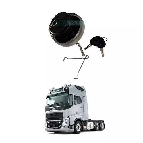 TAMPA TANQUE COMBUSTIVEL DIESEL VOLVO FH VM - VALVULADA COM CHAVE  (20516543)