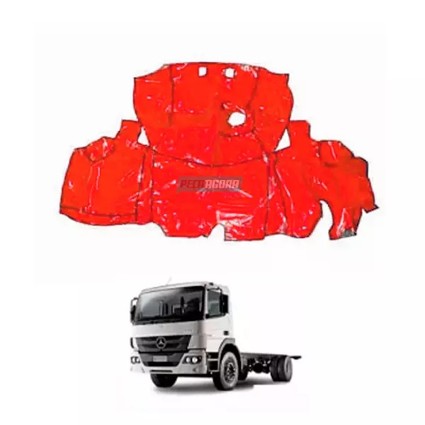 TAPETE VINIL VERMELHO MB ATEGO 1419 1719 2012 2013 4 CILINDROS COM CAPO (PUES854