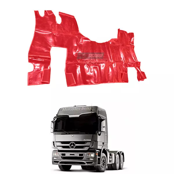 TAPETE VINIL VERMELHO MB ACTROS CABINE ALTA (PUES844V-844V.)