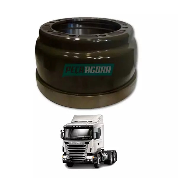 TAMBOR FREIO DIANTEIRO 10 FUROS PARA SCANIA SERIE 4 R T 114 G P R 230 270 310 34