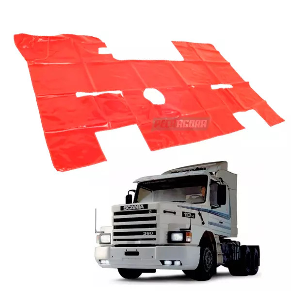 TAPETE VINIL VERMELHO PARA SCANIA 113 BICUDO 1992 (PUES403V)