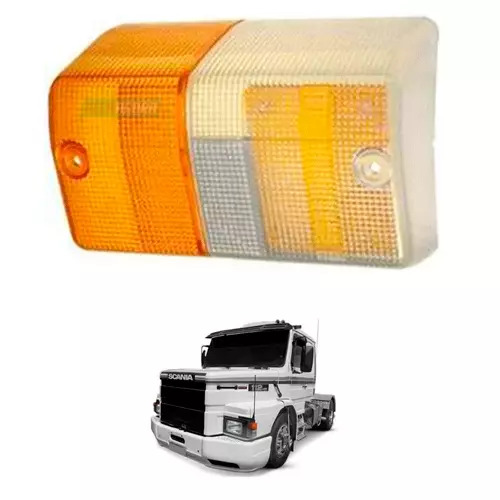 LENTE LANTERNA DIANTEIRA ESQUERDO PISCA SCANIA 112 113 CABINE T R (1953507-PL044