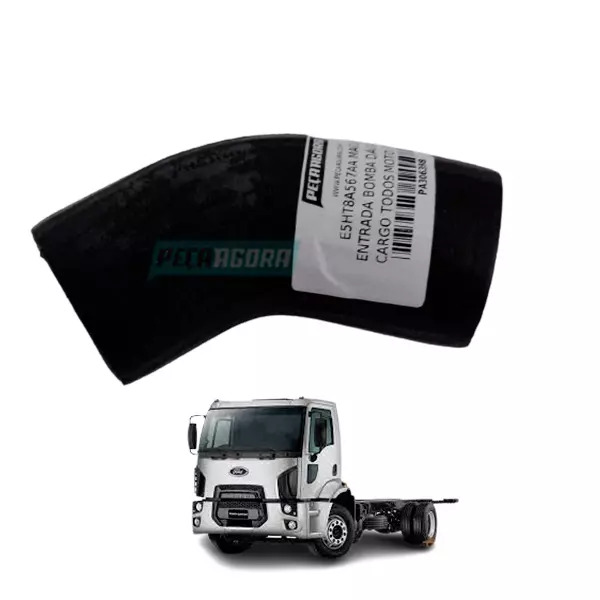 MAGUEIRA ENTRADA BOMBA DAGUA FORD CARGO TODOS MOTOR FASE II 87 A 92 (E5HT8A567AA