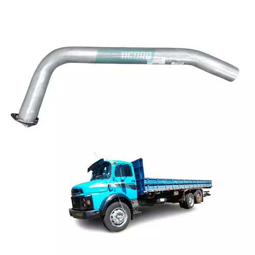 TUBO ESCAPE SAIDA MOTOR CURVO 3" MB 1313 1513 2013 2216 TURBINADO (3454907219-MB