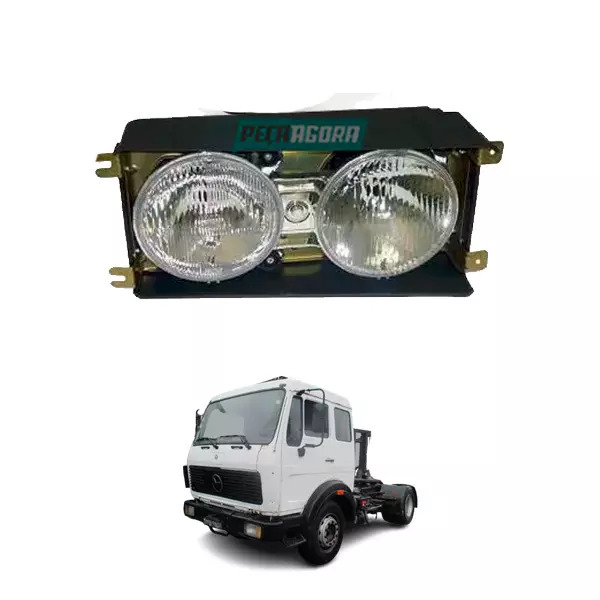 FAROL DUPLO DIREITO H1/H1 C/CARCACA S/SOQUETE S/LAMPADA MBB 1418R/1420/1720/1723