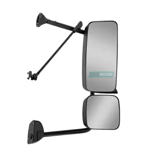 CONJUNTO ESPELHO RETROVISOR DIREITO AUXILIAR MANUAL MB AXOR ATEGO 2014 A 2021 CO