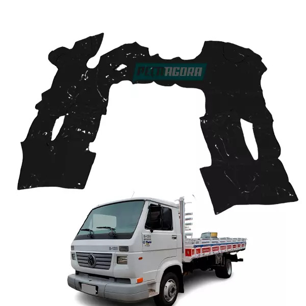 TAPETE VINIL PRETO VW 7100 7120 8120 8140 2000 EM DIANTE SEM CAPO (PUES337P)