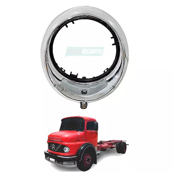 ARO FAROL TREMENDAO VW FUSCA ATE 74 KOMBI ATE 76 MB 1111 1113 CROMADO (F4040)