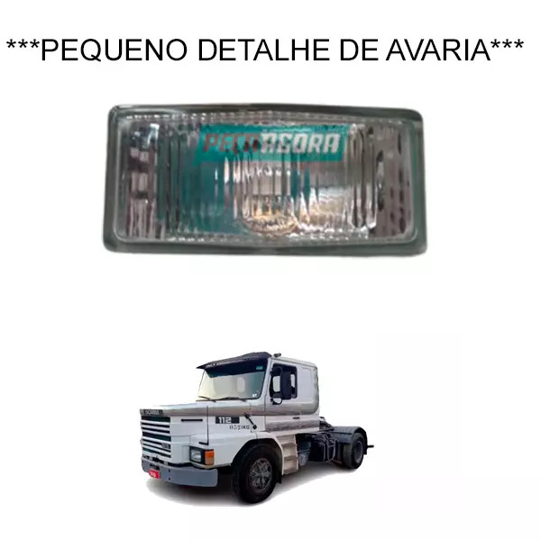 FAROL PARA SCANIA 112 113 BICUDO NEBLINA 170X85MM ***PEQUENO DETALHE DE AVARIA**