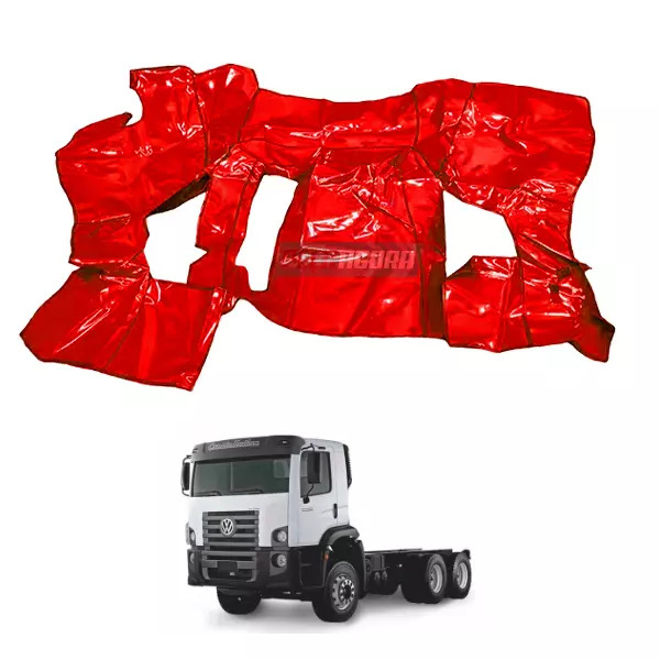 TAPETE VINIL VERMELHO VW CONSTELLATION 2012... CABINE SIMPLES COM CAPO (PUES351V