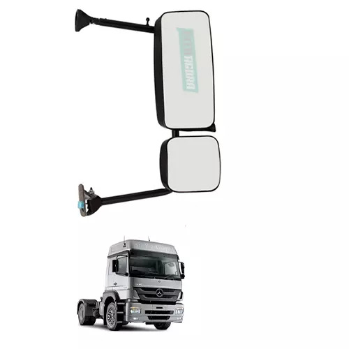 ESPELHO RETROVISOR MB AXOR ATEGO 2007 A 2013 DIREITO MANUAL COM DESEMBACADOR COM