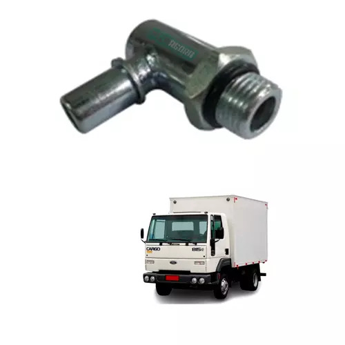 COTOVELO CONECTOR TUBO CUMMINS 12MM FORD CARGO 815E 2005 DIANTE 1317E 1517E 1717