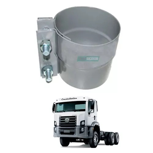 ABRACADEIRA TUBO ESCAPAMENTO 3.1/2'' GALVANIZADO VW 26.260 31.260 31.320E 31.370
