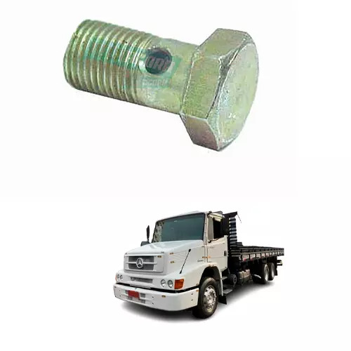 PARAFUSO VAZADO 10X1X19 2 FUROS BOMBA INJETORA MB L1620 MERCEDES BENZ (915011004