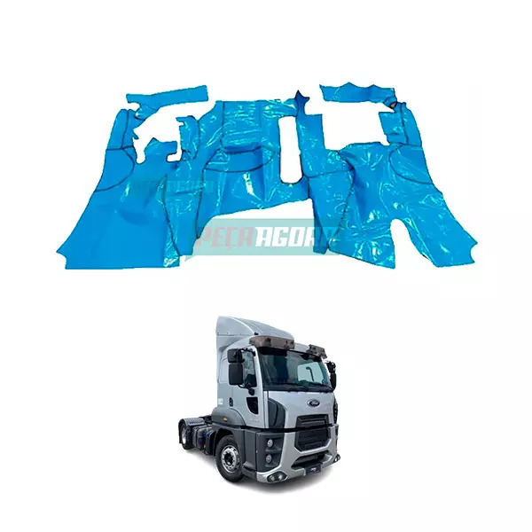 TAPETE DE VINIL AZUL FORD CARGO COM CAPO CABINE ESTENDIDA INTERIOR (PUES249A)