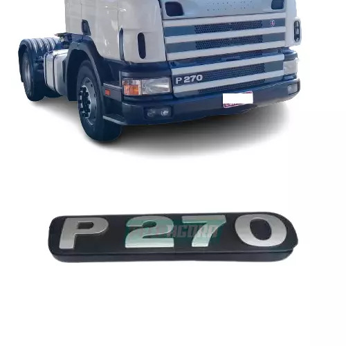 EMBLEMA PLASTICO GRADE CINZA PARA SCANIA SERIE 5 ''P270'' (448127)