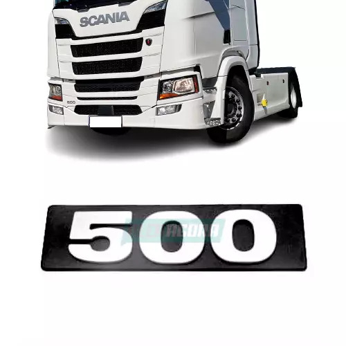 EMBLEMA PLASTICO GRADE ORIGINAL PARA SCANIA SERIE 4 ''500'' (425548)