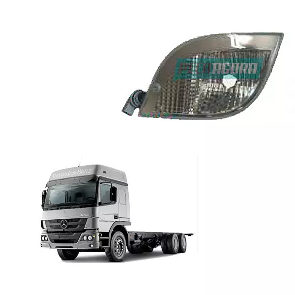 LANTERNA ACRILICA PISCA DIANTEIRA COM SOQUETE CRISTAL LADO DIR PARA MBB ATEGO (G