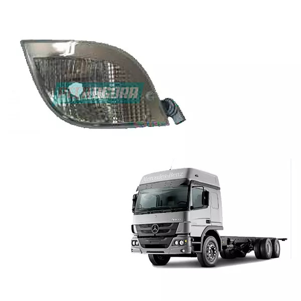 LANTERNA ACRILICA PISCA DIANTEIRA COM SOQUETE CRISTAL LADO ESQ PARA MBB ATEGO (G