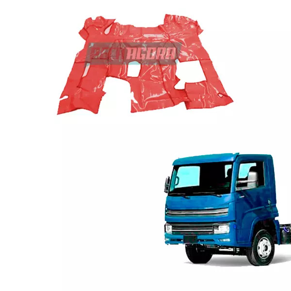 TAPETE DE VINIL VERMELHO VW DELLIVERY 9160 COM CAPO COM CONSOLE (PUES355V)