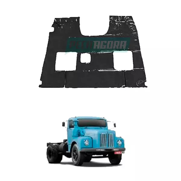 TAPETE DE VIINIL PRETO PARA SCANIA 110 CABINE PEQUENA (PUES406P)