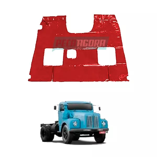 TAPETE DE VIINIL VERMELHO PARA SCANIA 110 CABINE PEQUENA (PUES406V)