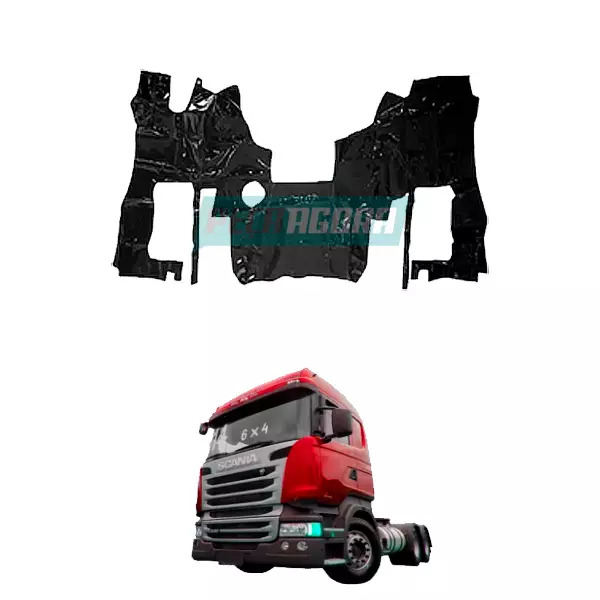 TAPETE DE VINIL PRETO PARA SCANIA HIGHLINE R MECANICO COM CAPO ANO 2008 (PUES415