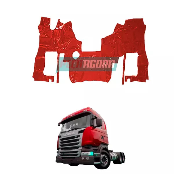 TAPETE DE VINIL VERMELHO PARA SCANIA HIGHLINE R MECANICO COM CAPO ANO 2008 (PUES