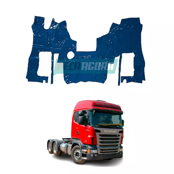 TAPETE DE VINIL AZUL PARA SCANIA HIGHLINE G AUTOMATICO COM CAPO ANO 2010 (PUES41